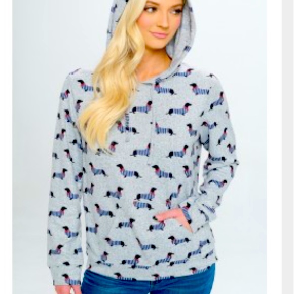 LA Soul Tops - Dachshund Print Hoodie